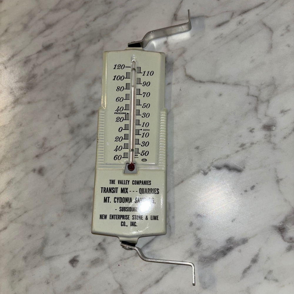 Vintage Advertising Thermometer The Valley Companies Mt Cydonia Sand Co Metal